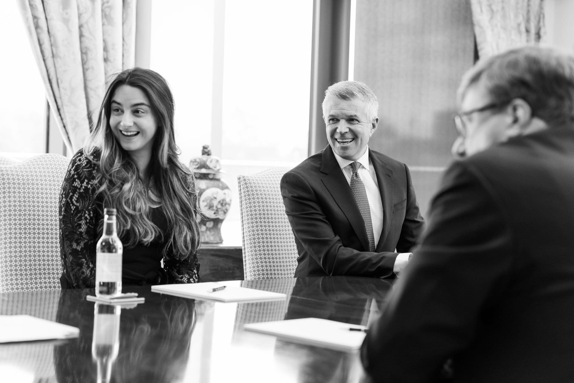 Client Reviewing Pension Retirement Forecast at Timothy James & Partners